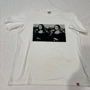 UNIQLO 100% COTTON MONA LISA GRAPHIC TEE SHIRT MEDIUM